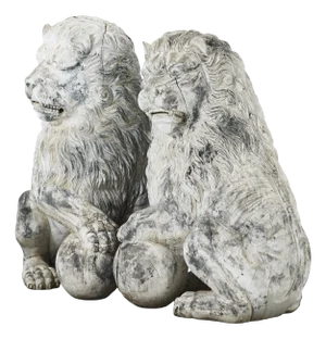 Lion Statues, 1900, Set of 2
