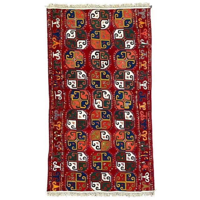 Antique Uzbek Woven and Embroidered Panel For Sale - Image 14 of 14