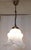 1970s Vintage Brass Pendant with Grey Marbled White Glass Shade, 1970s For Sale - Image 5 of 7