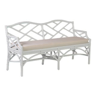 Chippendale Bench - White For Sale