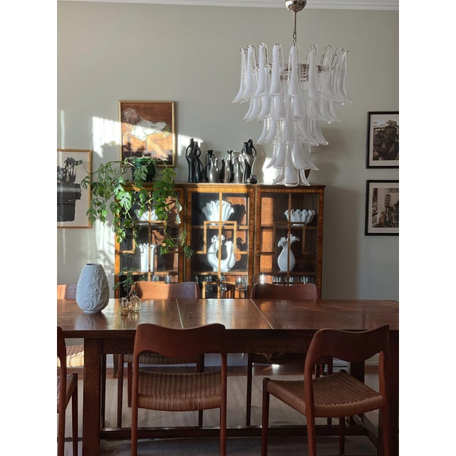 Vintage White Murano Chandelier For Sale - Image 5 of 17