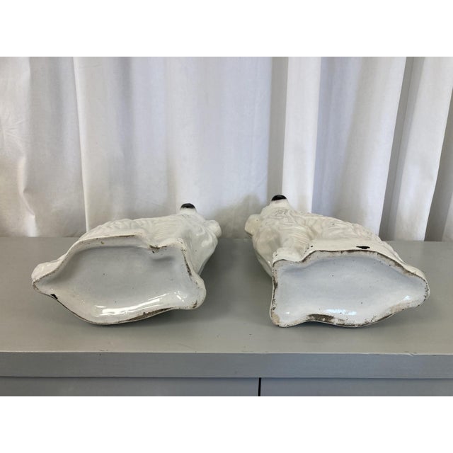 Victorian Pair of Well Loved Staffordshire Terriers For Sale - Image 3 of 6