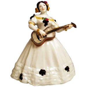 Lady Lute Player by Hoesel Erich for Meissen, 1890s