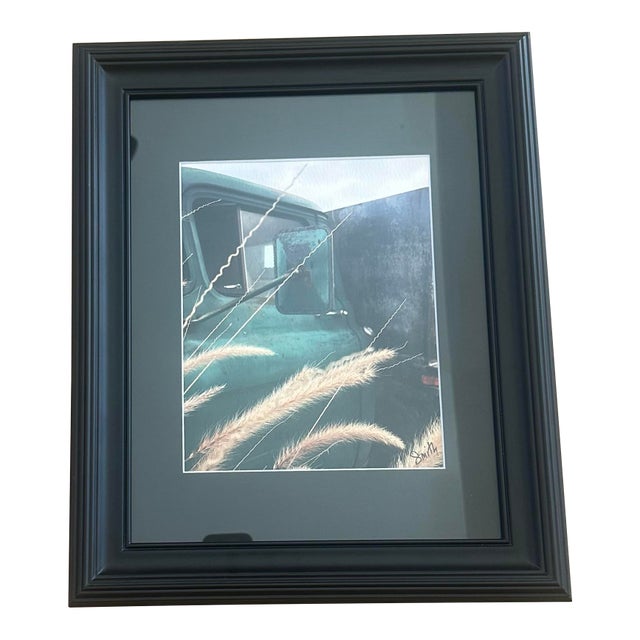 “Green Truck in the Weeds” Original Photography by Nancy Smith For Sale