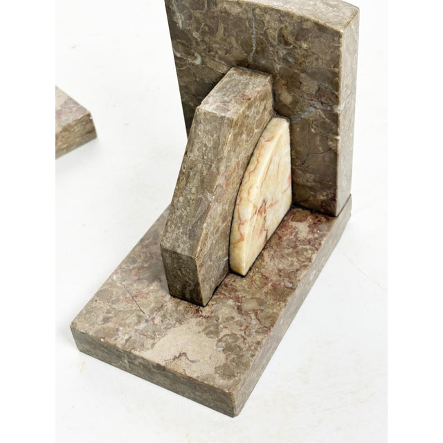 Stone Marble Bookends, France, 1950, Set of 2 For Sale - Image 7 of 10
