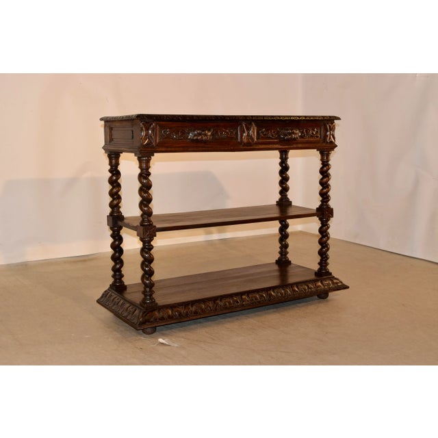19th C. French Oak Dessert Buffet For Sale - Image 9 of 9