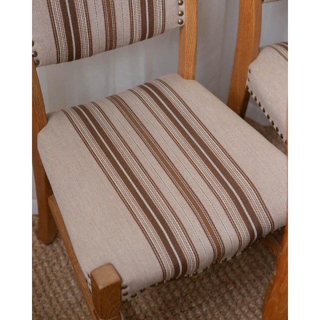 1970s 1970s Henning Kjaernful Style Danish Oak Dining Chairs With Wool Upholstery - Set of 6 For Sale - Image 5 of 18