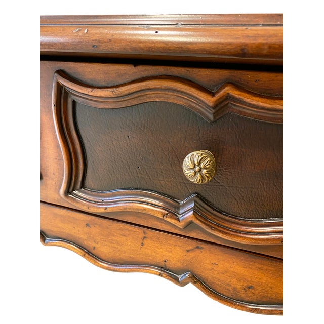 Drexel Heritage Table With Leather Inlay For Sale - Image 9 of 13