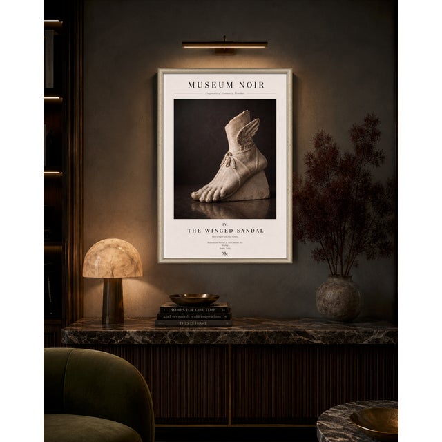 Taupe Atelier Aria Lumae Museum Noir the Winged Sandal Classical Hellenistic Sculpture Fine Art Gallery Board Print 16 X 24 For Sale - Image 8 of 18
