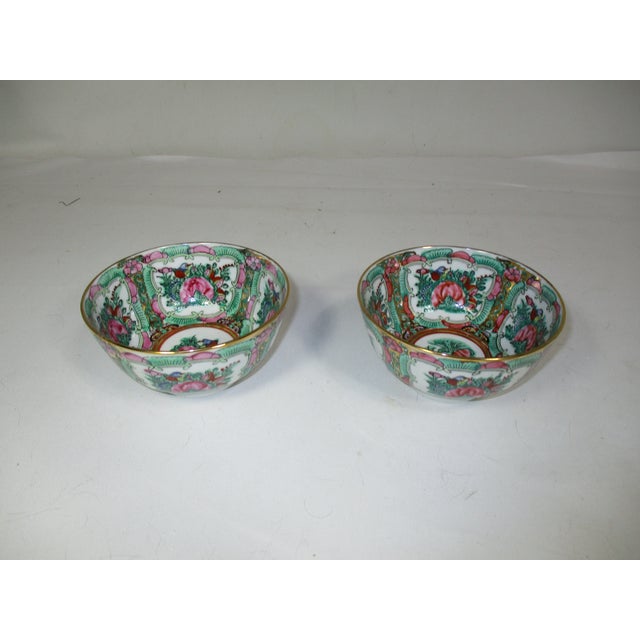Rose Vintage Hand Painted Porcelain Rose Medallion Mid Century Dinnerware, 5 Pc For Sale - Image 8 of 11