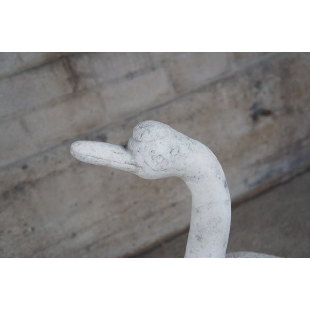 Antique Italian Carved Marble Stone Bird Garden Statue For Sale - Image 4 of 10