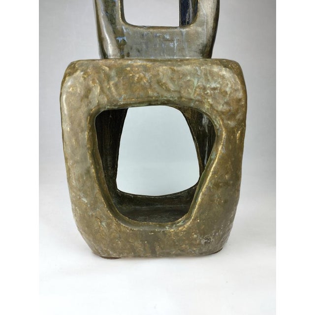 Blue Ceramic Abstract Sculpture, 1970s For Sale - Image 8 of 16