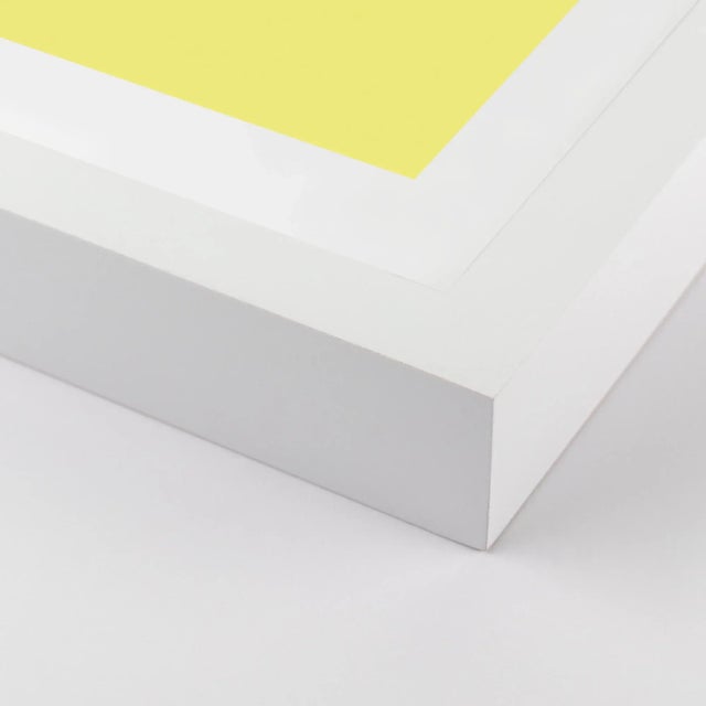 Mid-Century Modern Color Studies, Seafoam Green/Yellow by Pencil & Paper in White Frame, Small Art Print For Sale - Image 3 of 4