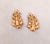 Orange Vintage 1958 Crown Trifari Goldtone Cabochon Faux-Coral & Faux-Pearl Clip Earrings-2 Pieces For Sale - Image 8 of 8