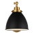 Chapman & Myers by Visual Comfort Studio Wellfleet Single Arm Dome Task Sconce, Midnight Black & Burnished Brass For Sale