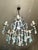 1950s Large Louis XV Chandelier in Blue Murano Glass and White Crystal, 1950 For Sale - Image 5 of 17