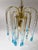 Vintage Murano-Style Blue Glass Teardrop Waterfall Chandelier, C. 1970 For Sale - Image 12 of 18