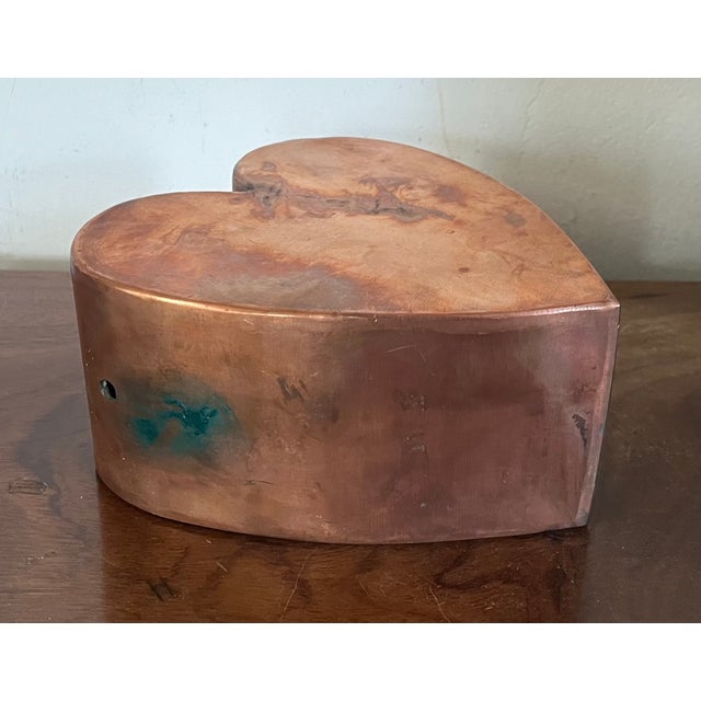 Copper American Folk Art Copper Heart Sculpture For Sale - Image 8 of 13
