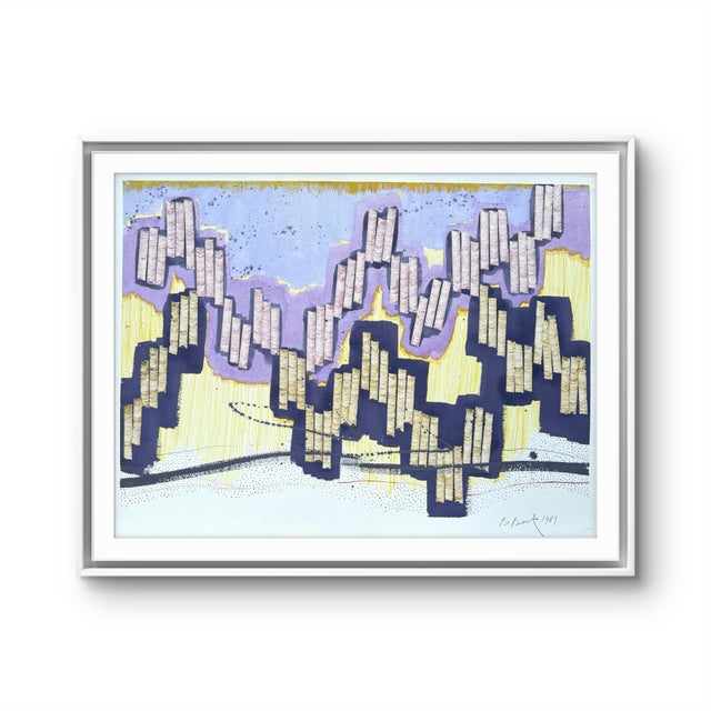 Abstract Barbara Beck 1987 Watercolor Painting on Paper For Sale - Image 3 of 5
