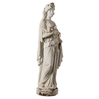 White Marble Autumn Allegory Statue For Sale