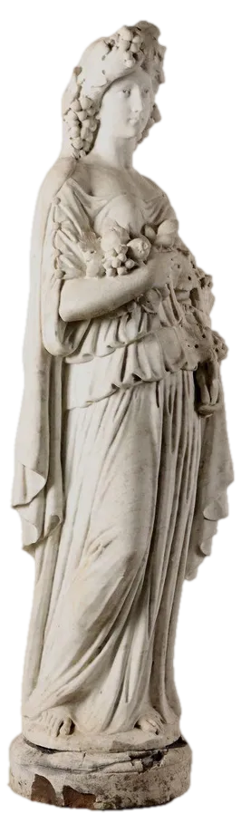 White Marble Autumn Allegory Statue