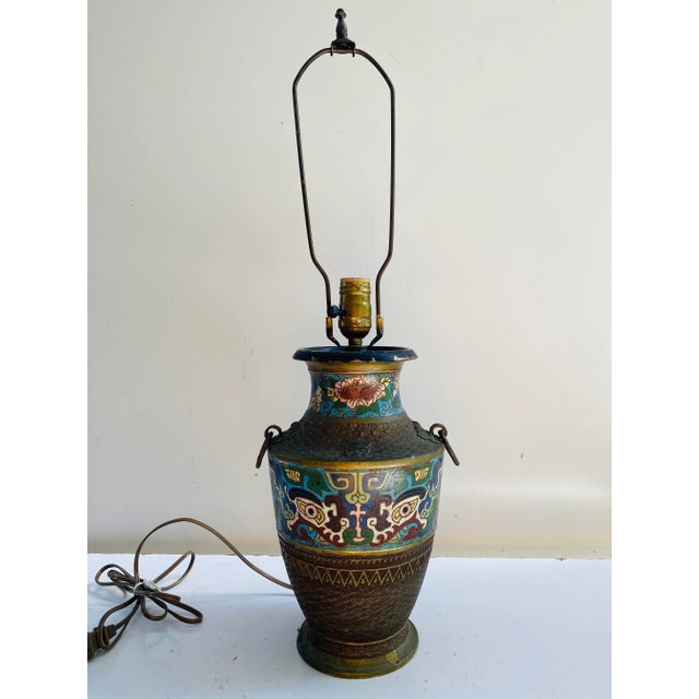 1960s Asian Style Metal Lamp For Sale - Image 10 of 10