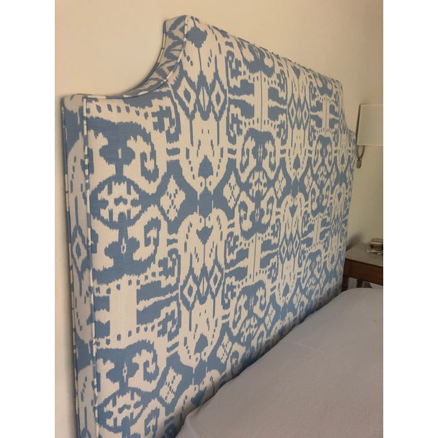 Custom Headboard and upholstered frame (XL Full size) with bedskirt in to the trade only Quadrille Textiles. Exceptional...