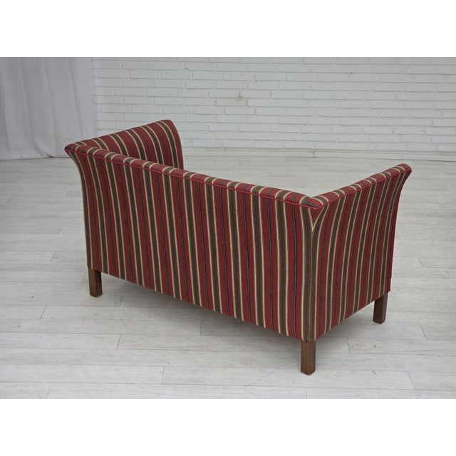 Danish 2-Seater Sofa in Red Striped Wool, 1960s For Sale - Image 13 of 18