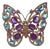 Bochic "Orient" Multi Amethyst & Topaz Brooch/ Pendent or Ring Set In 18K & Silver For Sale