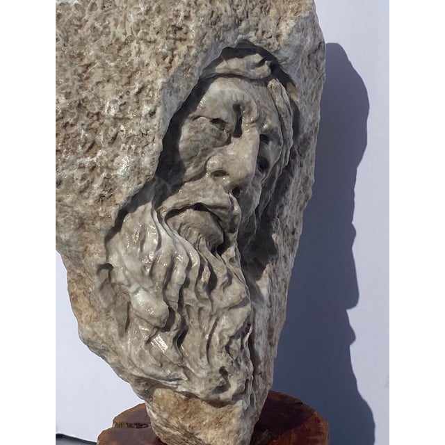 Mid 20th Century Erickson Native American Sculpture on a Solid Wood Base For Sale - Image 9 of 13