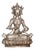 Tibetan Silvered Metal Buddhist Deity Figure Statue on Lotus Base For Sale