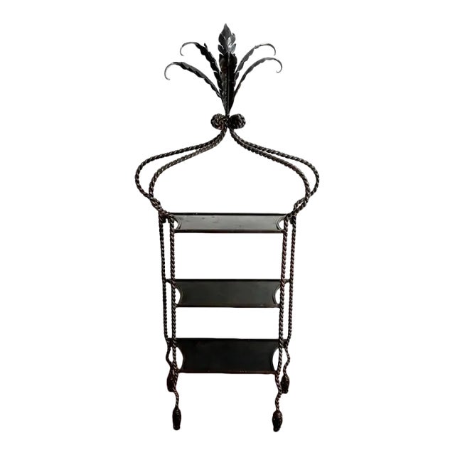 Maitland Smith Metal Wall Etagere For Sale