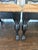 French Country Black Ladder-Back Dining Chairs With Woven Seats (Set of 8) For Sale - Image 6 of 9