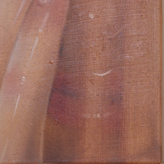 It's Late - Original Neutral Introspective Figurative Oil Painting on Canvas For Sale In Los Angeles - Image 6 of 9