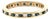 Late 20th-Century 14 Karat Yellow Gold Sapphire and Diamond Eternity Band, Size 7.25 For Sale