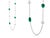 G-One' Emerald Tumble with White South Sea Pearl Drop Necklace in 18K White Gold. Approximate Stone Details: Emerald -...