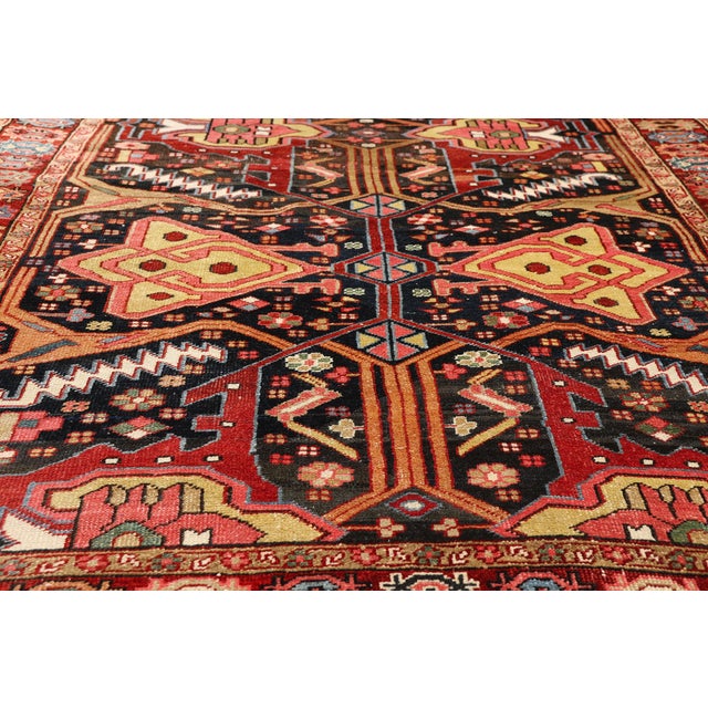 Late 19th Century Late 19th Century Persian Heriz Rug, 04'06 X 11'09 For Sale - Image 5 of 10