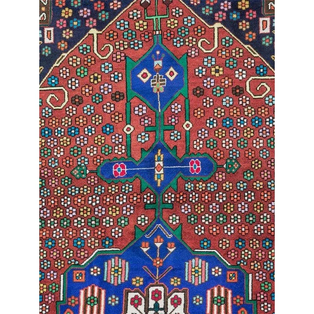 A vintage Persian malayer rug from the mid-20th century. Malayer town and the surrounding weaving area of about 120...