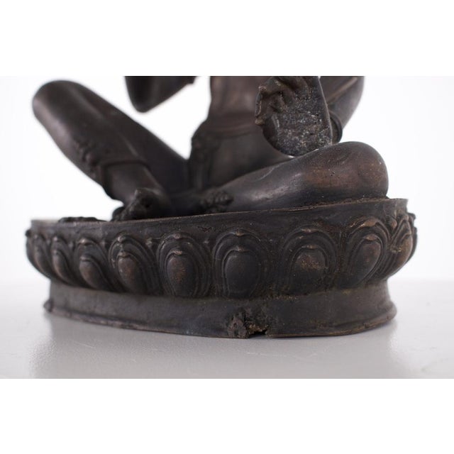 19th Century Copper Alloy Statue of a Nepalese Female Deity For Sale - Image 5 of 6