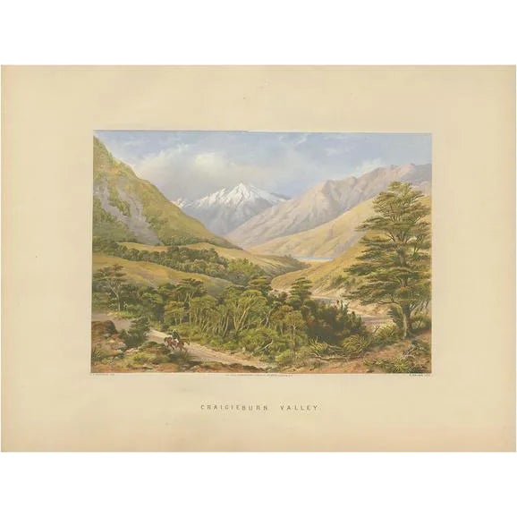 Walker, Craigieburn Valley New Zealand, 1877, Paper For Sale