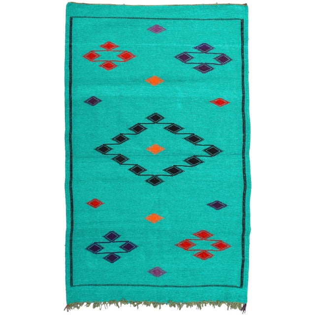 Late 20th Century Late 20th Century Vintage Moroccan Rug - 4'10'' X 2'11' For Sale - Image 5 of 5