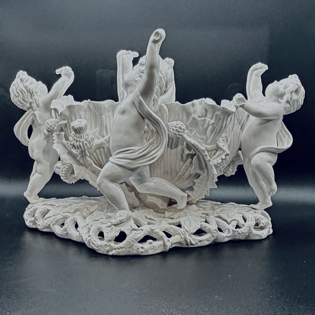 Large Antique Blanc De Chine Porcelain Cherub Centrepiece Bowl from T. Goode & Co. London, 1900 For Sale - Image 17 of 18