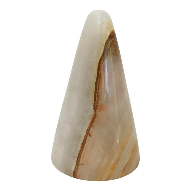 Vintage Conical Onyx Paper Weight For Sale