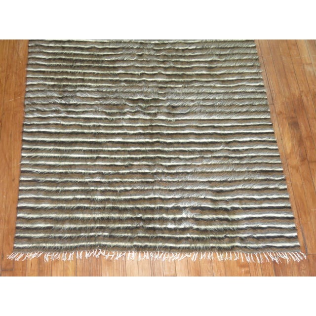 Early 21st Century Mohair Angora Turkish Rug For Sale - Image 5 of 6