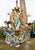 Gold Antique French Chandelier in Bronze Drops Murano Blue, 1950 For Sale - Image 8 of 12