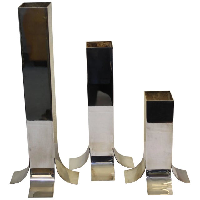 Three “Stele” Vases by Lino Sabattini For Sale - Image 9 of 9