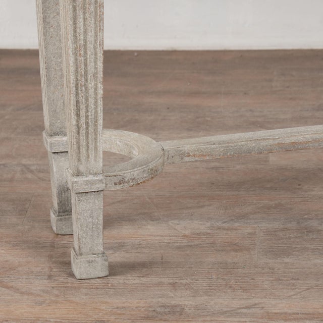 19th Century Danish Gray Painted Oak Cabinet on Legs With Interior Drawers For Sale - Image 10 of 12