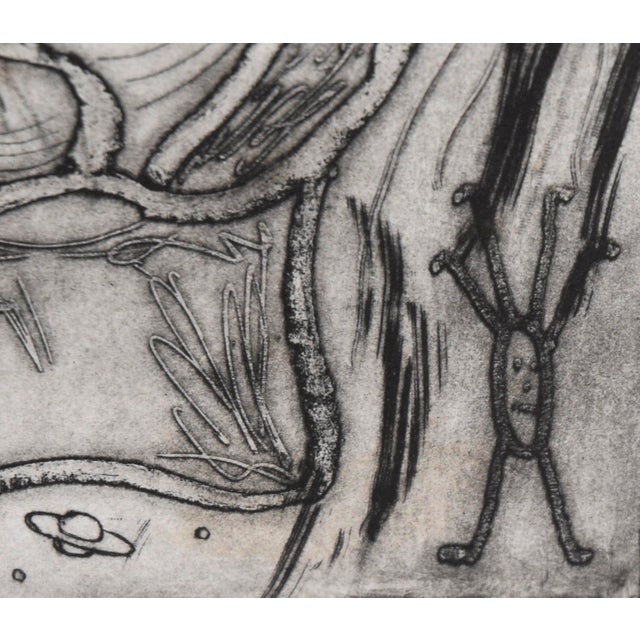 1980s Time and Space - Black and White Lithograph on Paper by I. Colon For Sale - Image 5 of 8