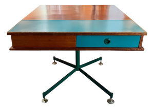 Center Desk with Four Drawers and Two-Tone Top, 1960s