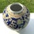 Late 20th Century Mid Century Blue and Gold Porcelain Lidded Jar For Sale - Image 5 of 11